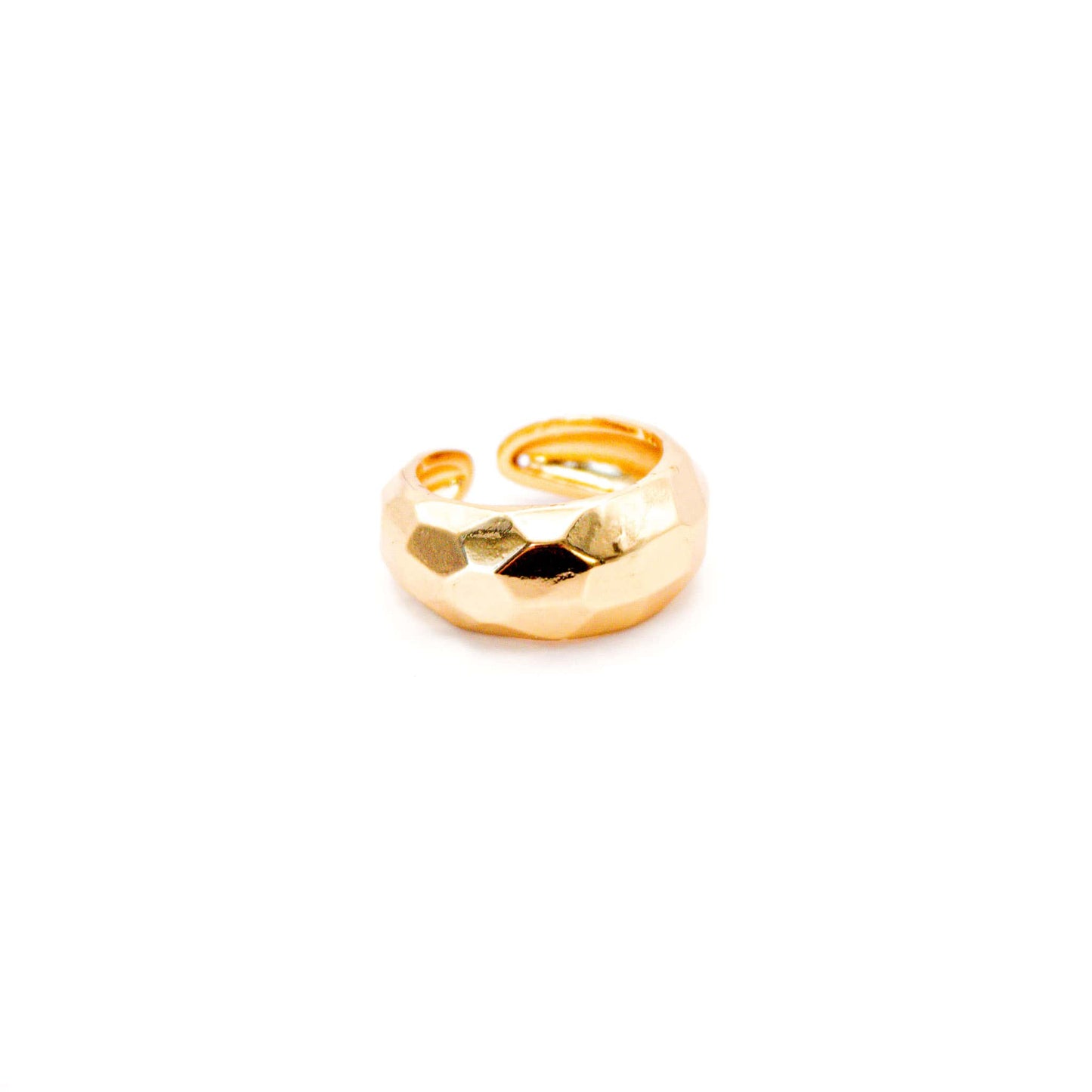 Anillo Baño de Oro Piedra Rustica