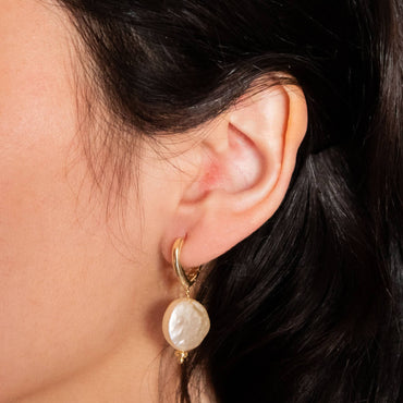 Aros Enchape Oro Piedra Eva modelo