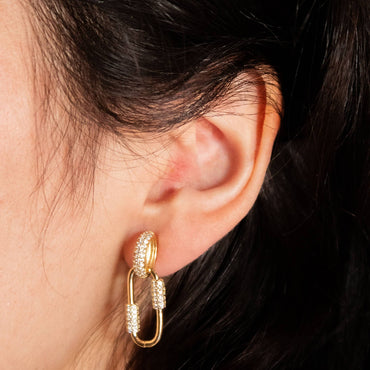 Aros Enchape Oro Venecia modelo