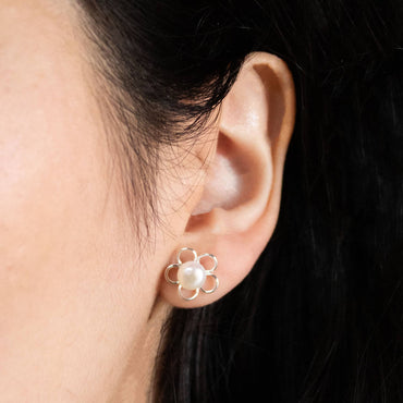 Aros Flor de Perla Modelo