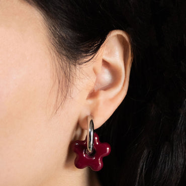 Aros Flor Magna Silver Modelo