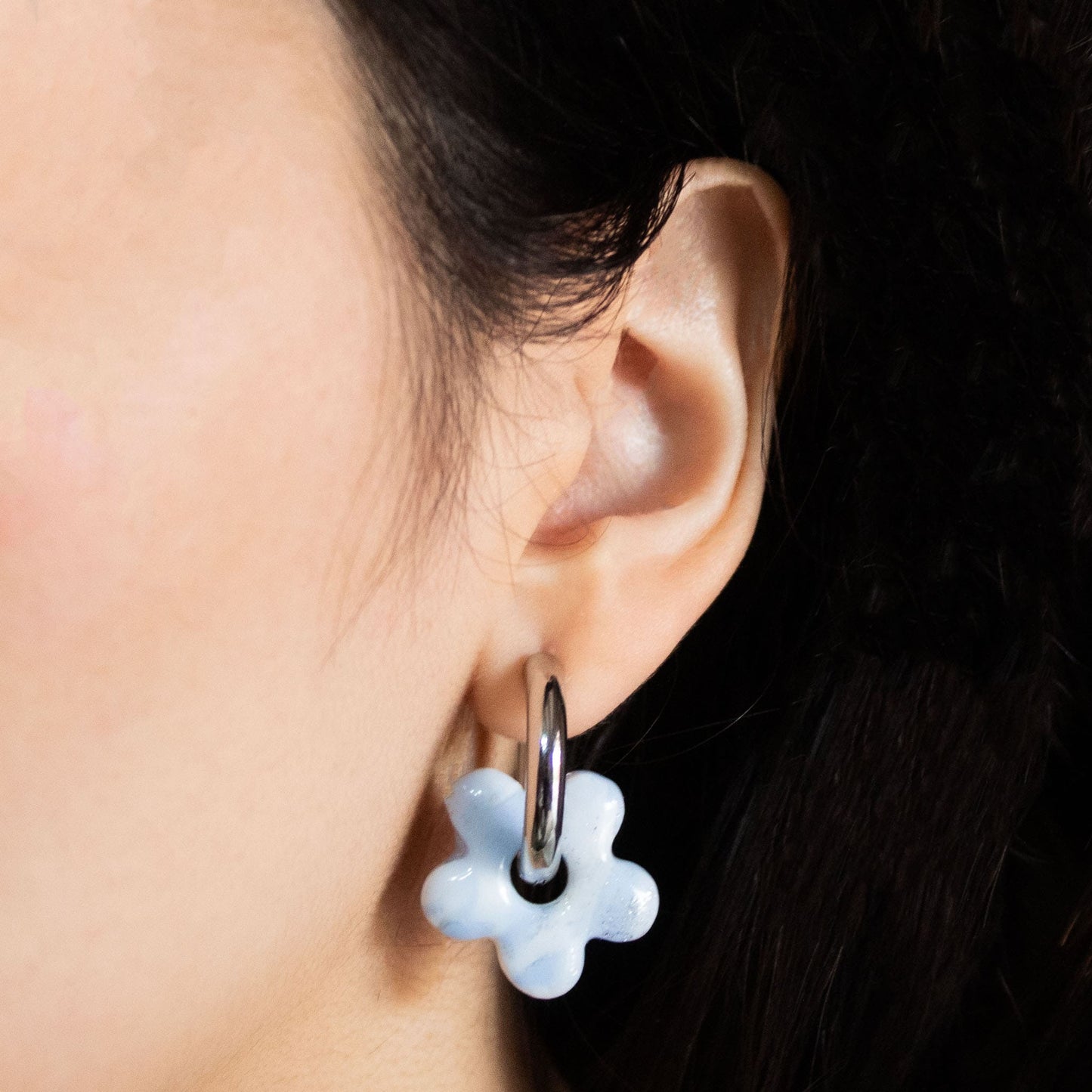 Aros Flor Marina Silver modelo