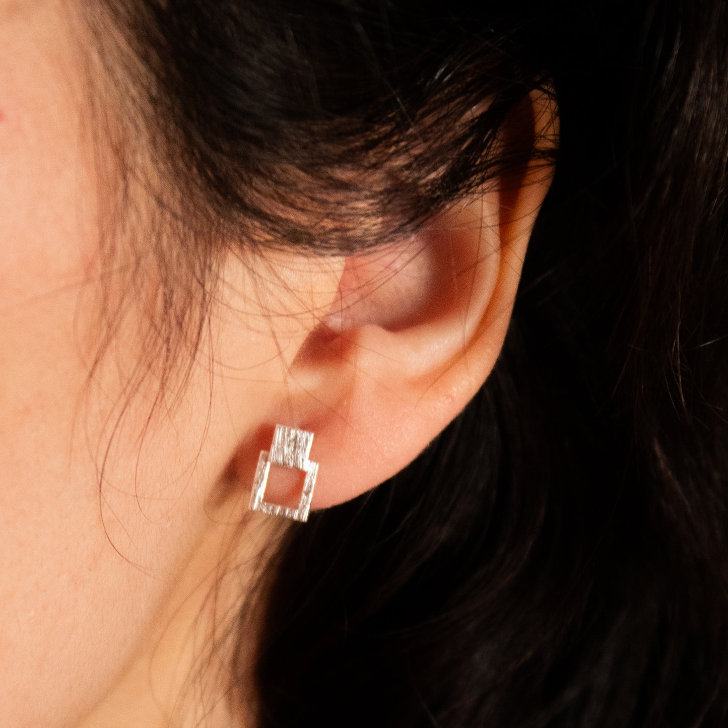Aros Plata 925 Geometricos modelo