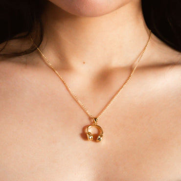 Collar Baño Oro Audifonos ritmo modelo