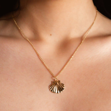 Collar Baño Oro Concha de mar modelo