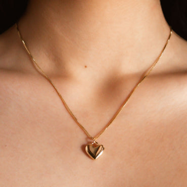 Collar Baño Oro Corazon Verona modelo