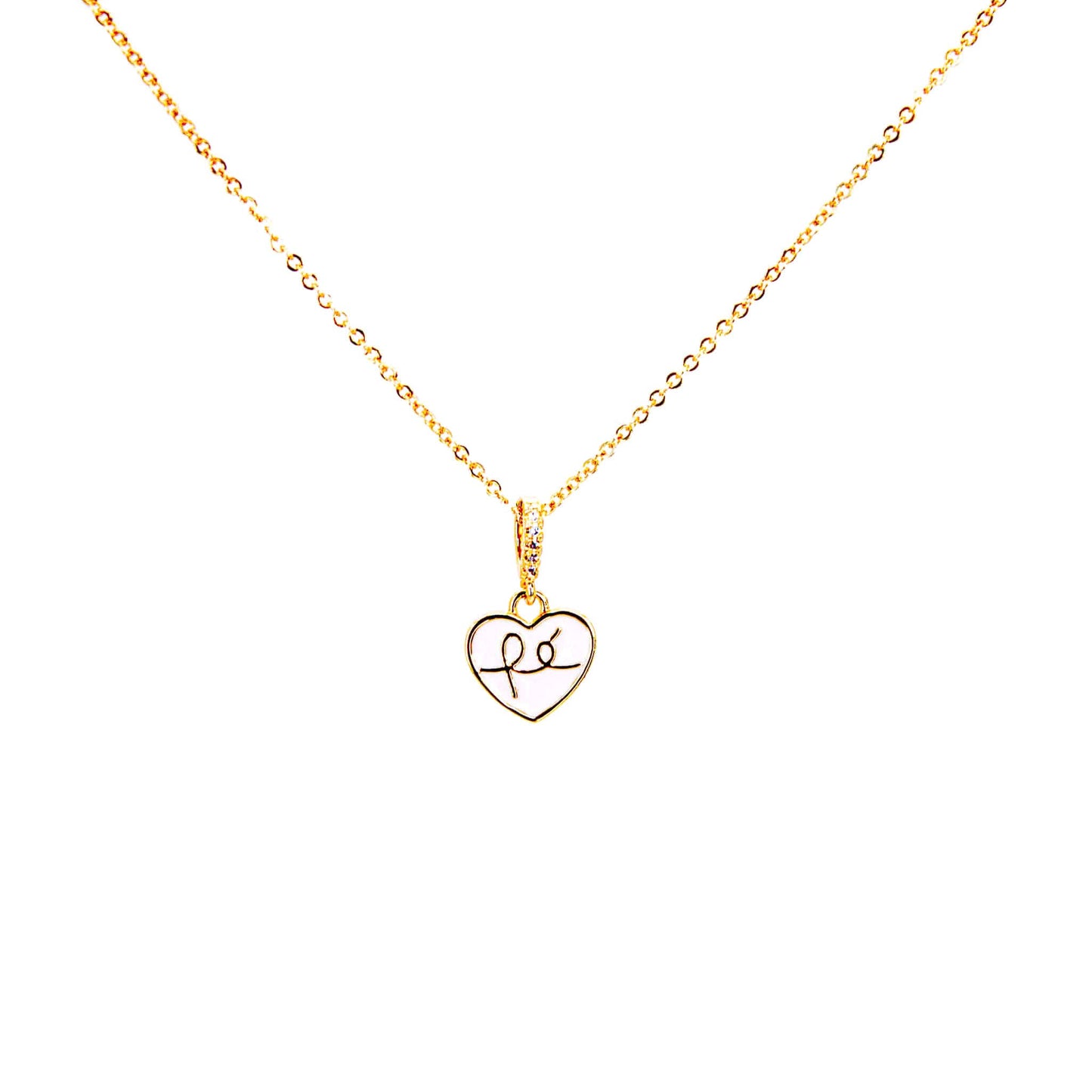 Collar Baño de Oro Fe Belen Rosa