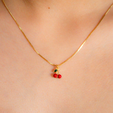 Collar Cereza Mini Modelo