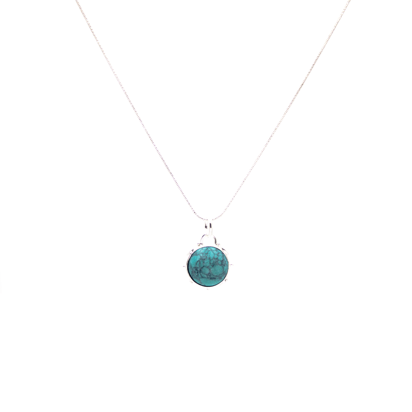 Collar Esfera Turquesa Plata 925