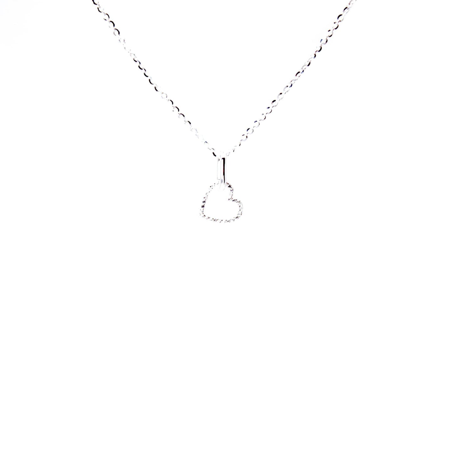 Collar Plata 925 Corazon con circones