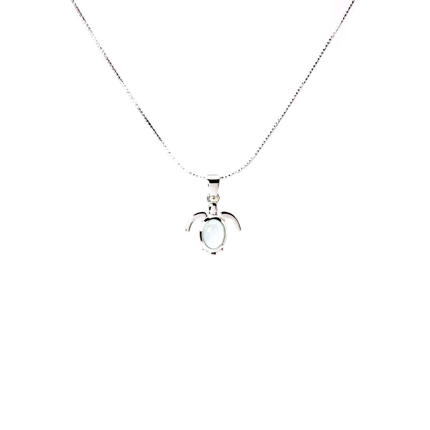 Collar Plata 925 tortuga aqua celeste