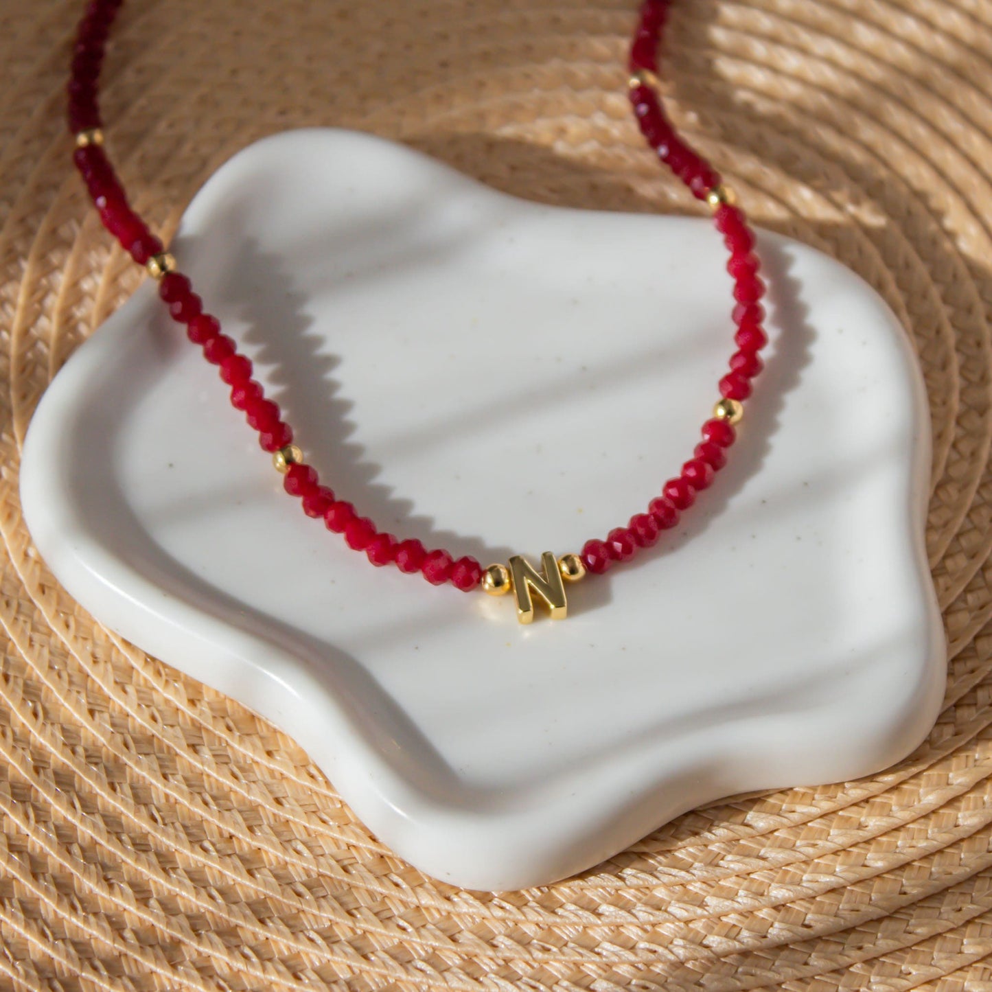 Escenario Collar Cristales Rojo