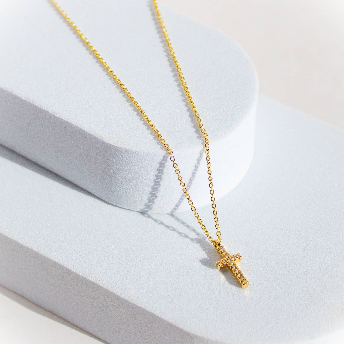 Collar Cruz 'Gloria' Baño en Oro