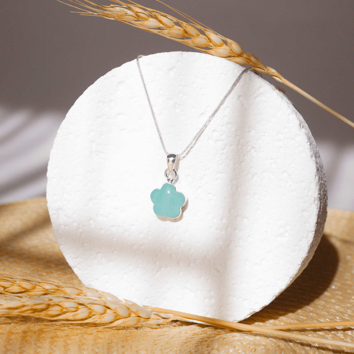 Collar 'Flor Calcedonia' Plata 925