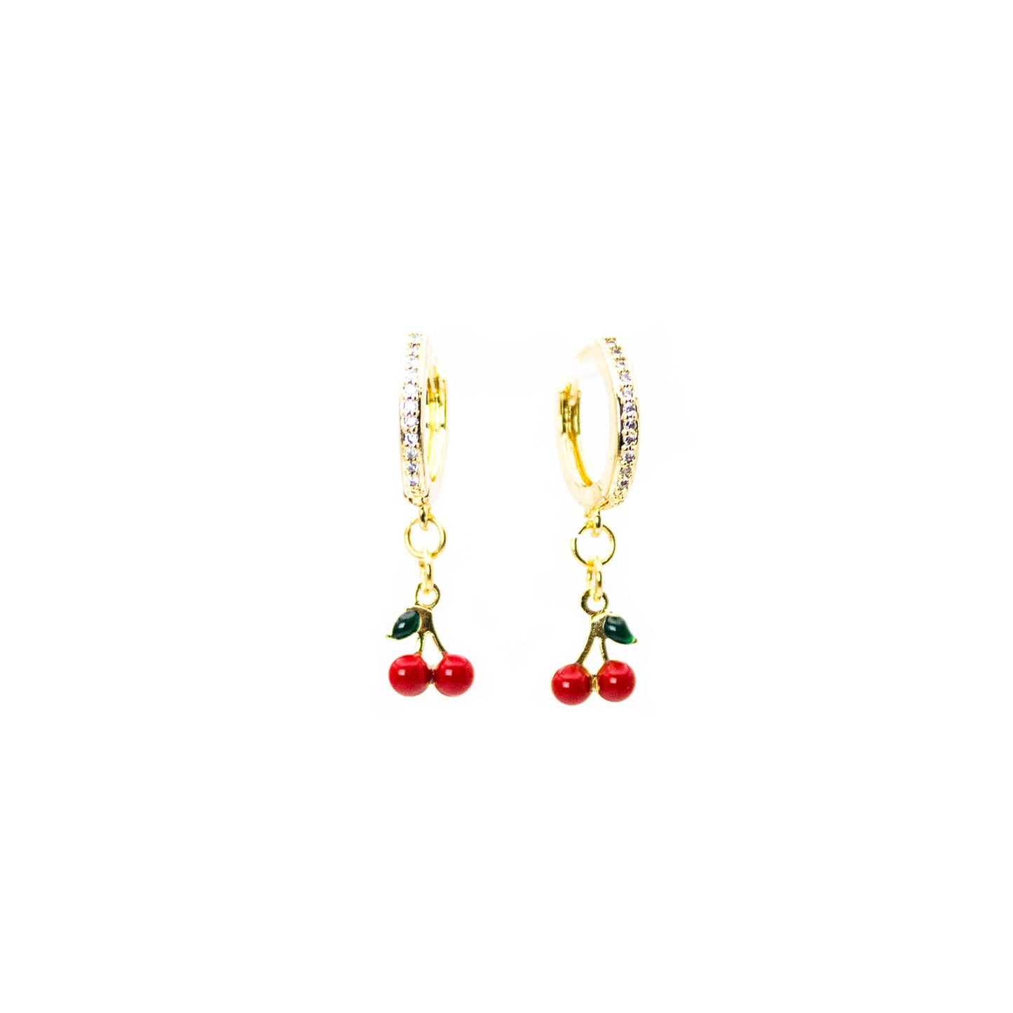 Aros 'Cereza Mini' Baño en Oro