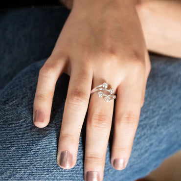 Anillo 'Hojas de Nieve' Plata 925