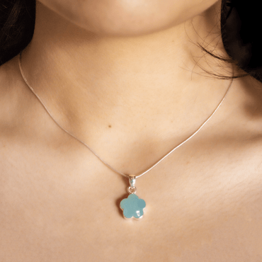Collar 'Flor Calcedonia' Plata 925
