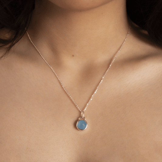 Collar 'Lux Terra' Calcedonia Fascetada Plata 950