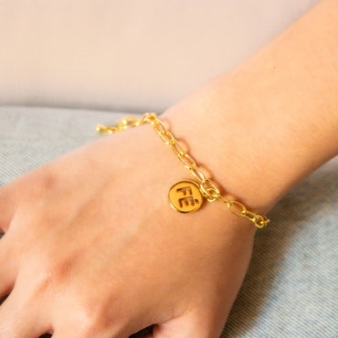 Pulsera Baño Oro Fe modelo