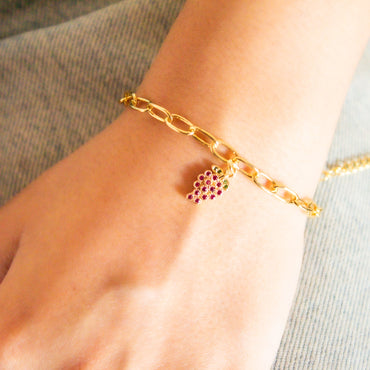 Pulsera Baño Oro Uva modelo