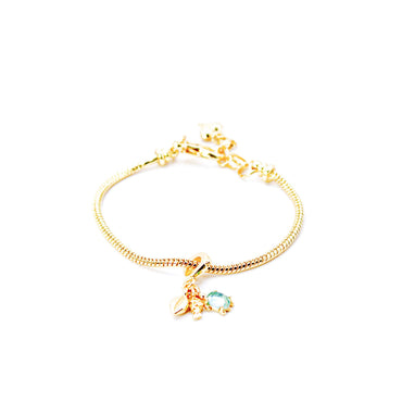 Pulsera y Charm Baño de Oro Bahia Calipso