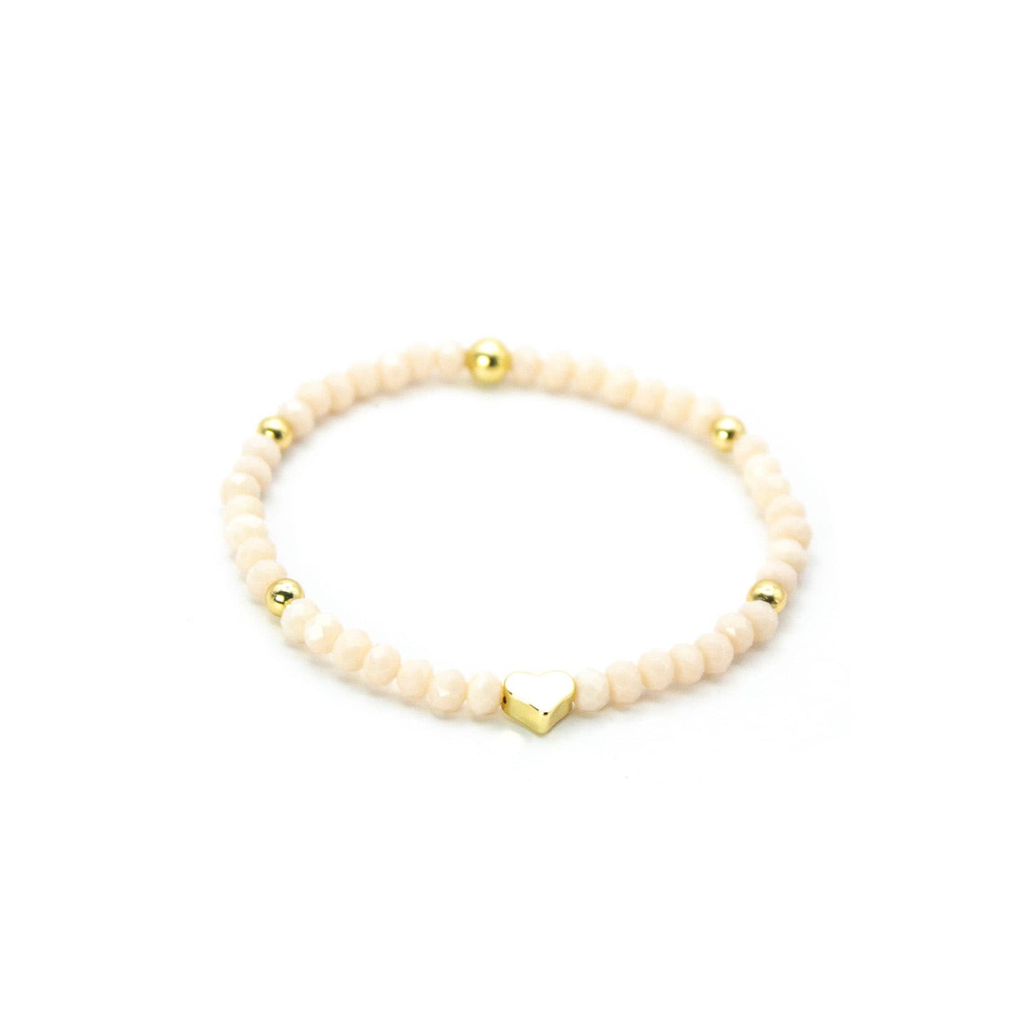 Pulsera Corazón Rosé Cristales