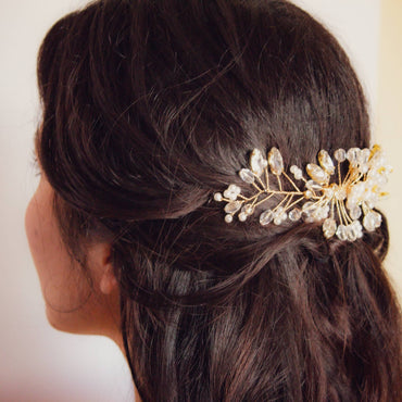 Tocado Dorado Florencia Modelo