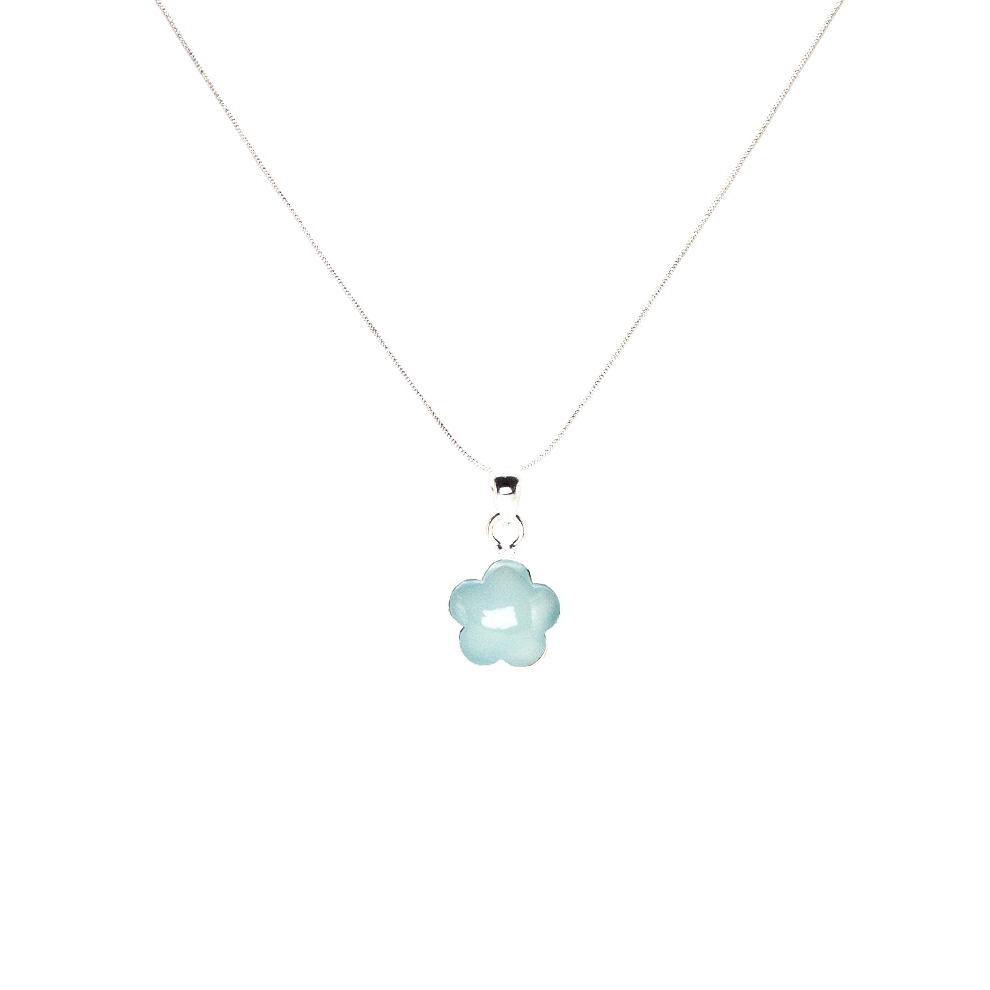Collar 'Flor Calcedonia' Plata 925