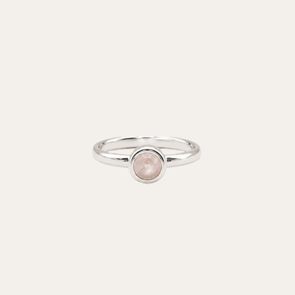 Anillo Aeterna cuarzo rosa