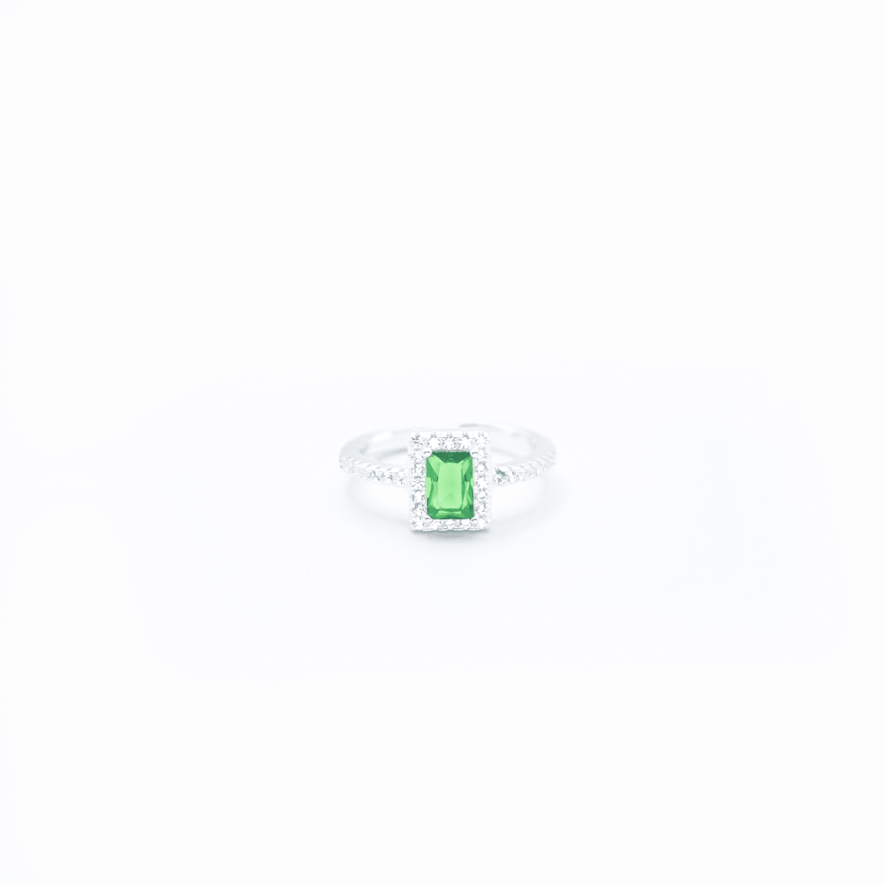 Anillo Aura Esmeralda Plata 925
