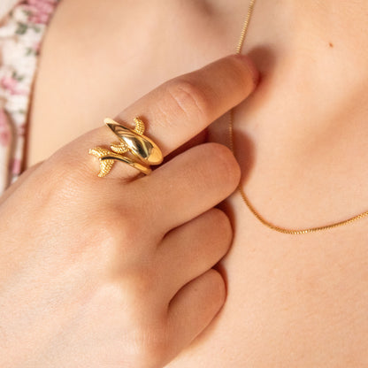 Anillo Baño de Oro Tiburón modelo