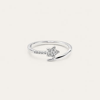 Anillo Estrella Fugaz Plata 925