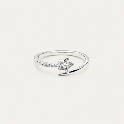 Anillo Estrella Fugaz Plata 925