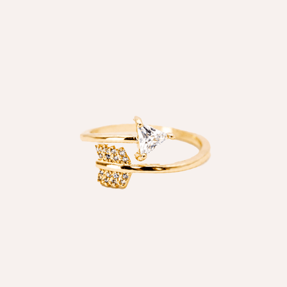 Anillo Flecha Luz Baño oro