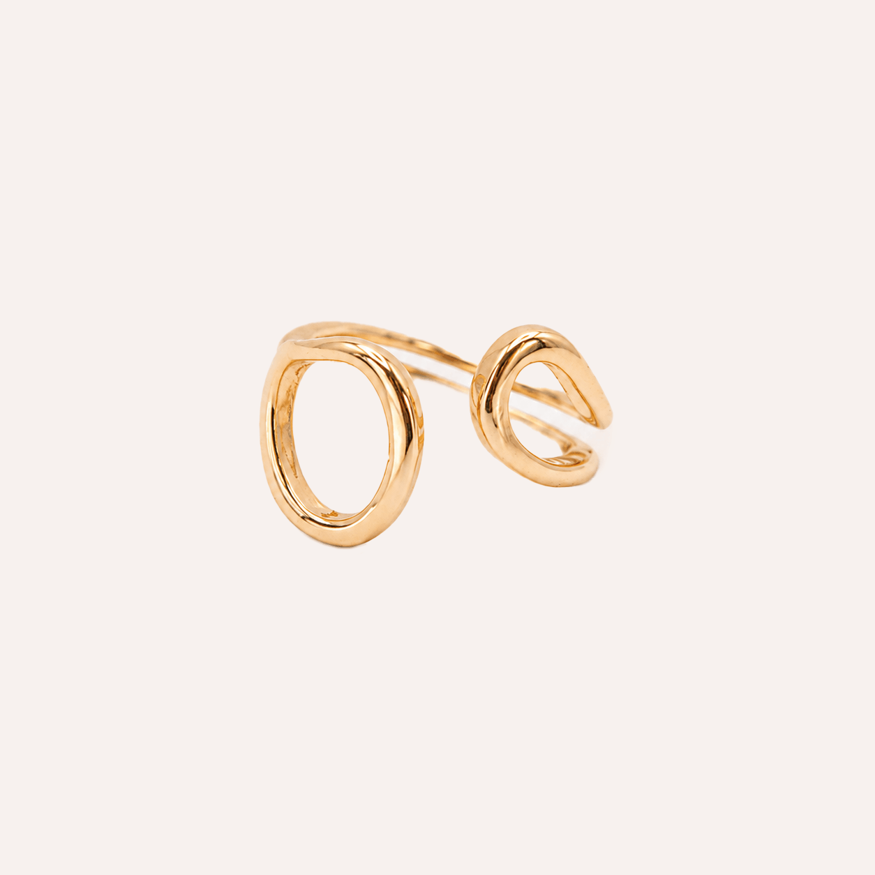 Anillo Gota Rose baño oro