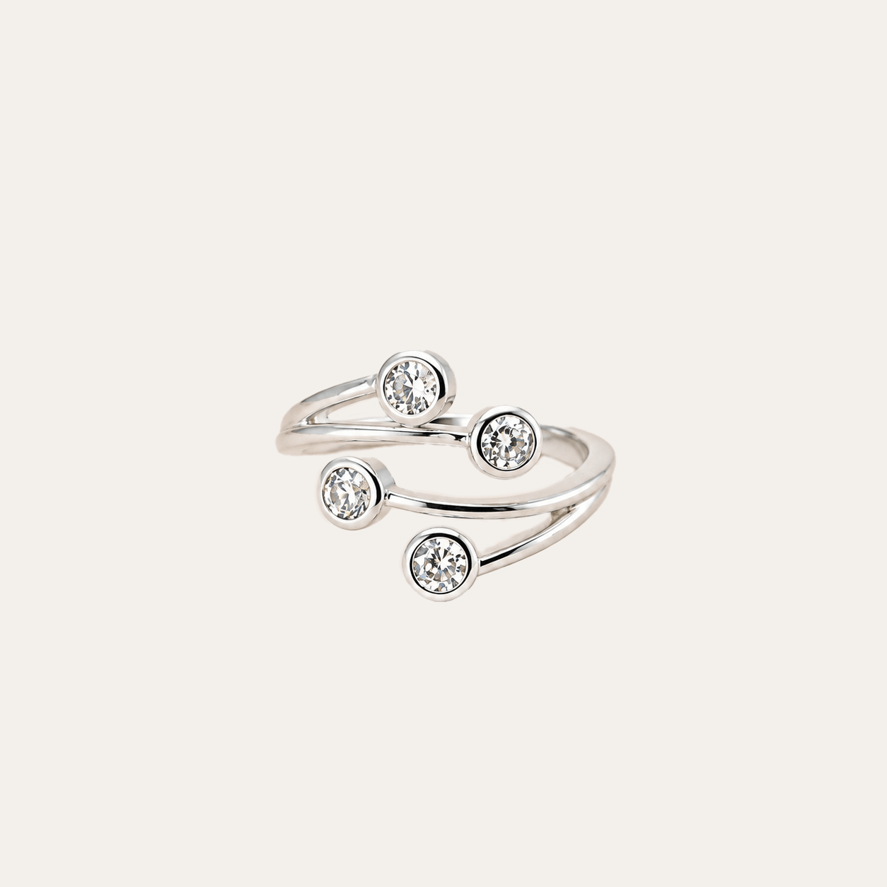 Anillo Hojas de Nieve Plata925