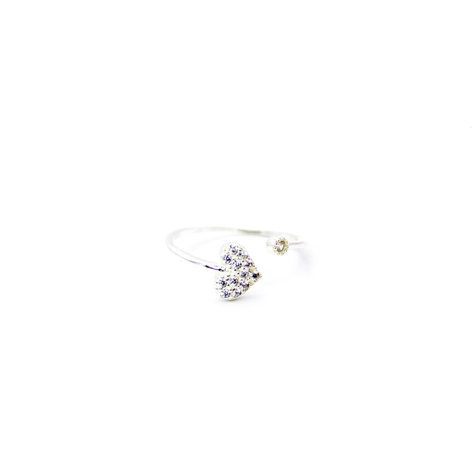 Anillo Punto y Corazón Plata 925