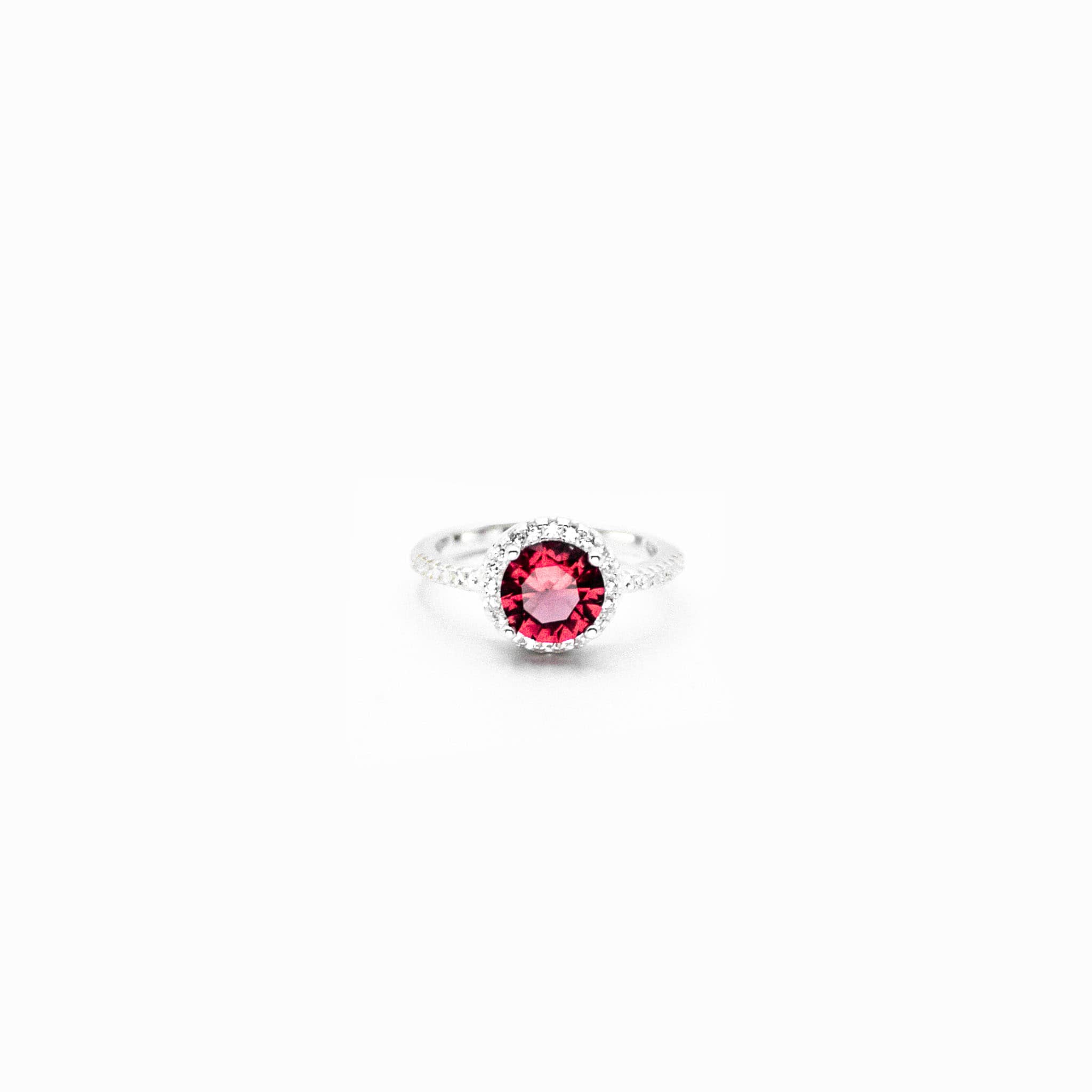 Anillo Rojo Amor Plata 925