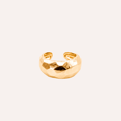 Anillo rustico baño oro