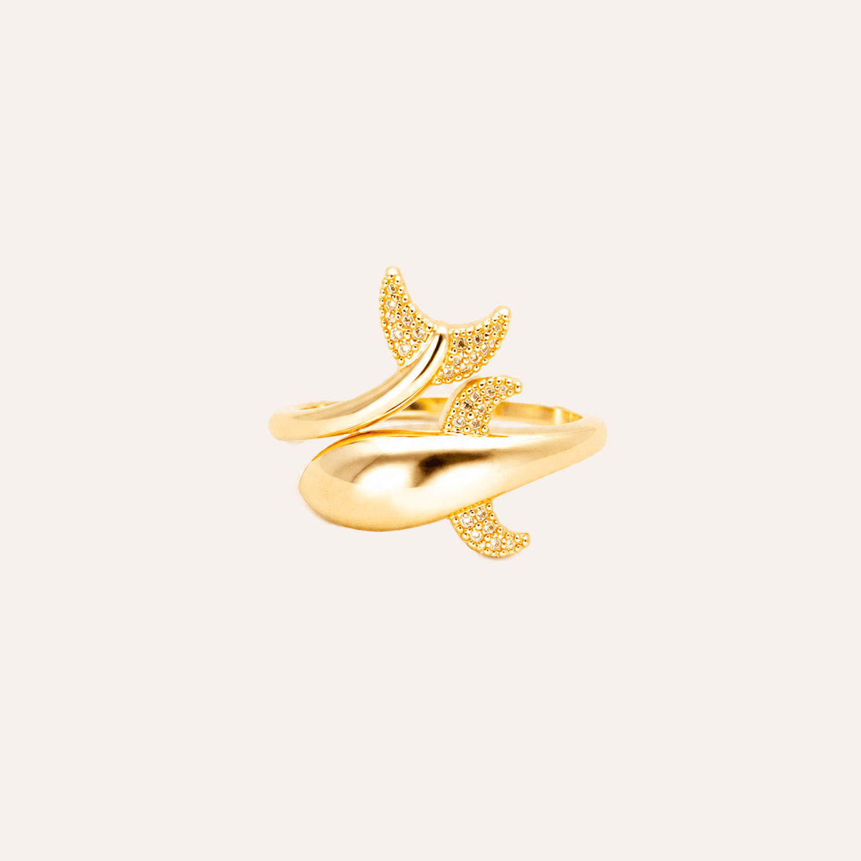 Anillo Tiburon Ballena baño en oro