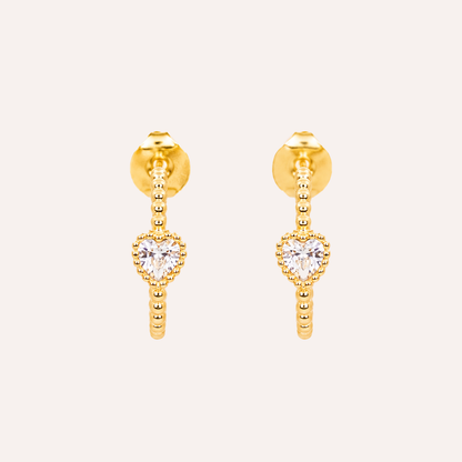 Aros Amor dorado enchape oro