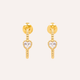 Aros Amor dorado enchape oro