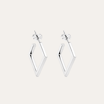 Aros argolla geometrica plata 925