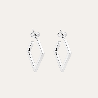 Aros argolla geometrica plata 925