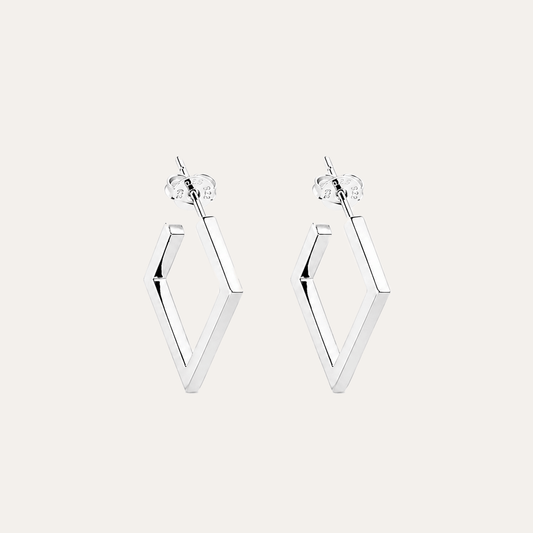 Aros argolla geometrica plata 925