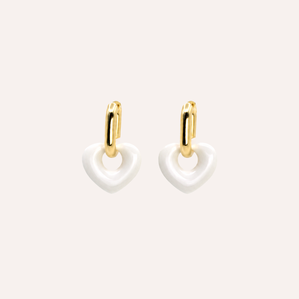 Aros 'Corazón Enamora' Baño en Oro