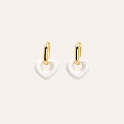 Aros 'Corazón Enamora' Baño en Oro