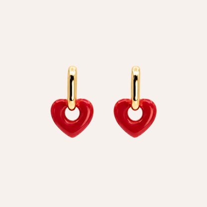 Aros 'Corazón Enamora' Baño en Oro