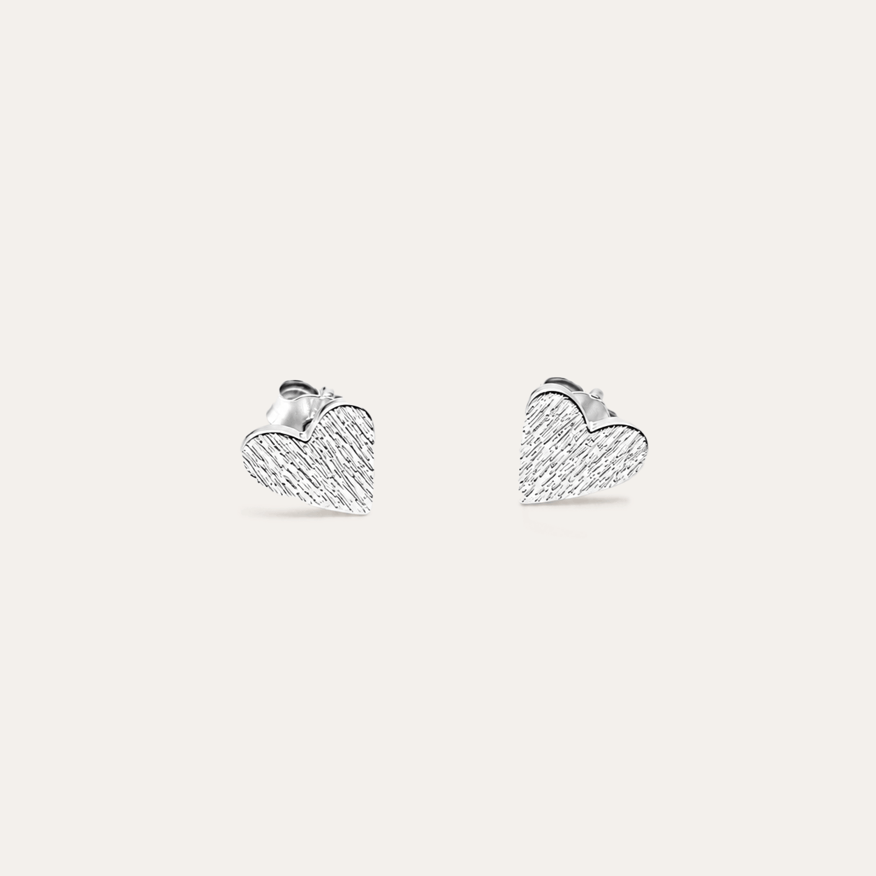 Aros Corazon Rustico Plata 925