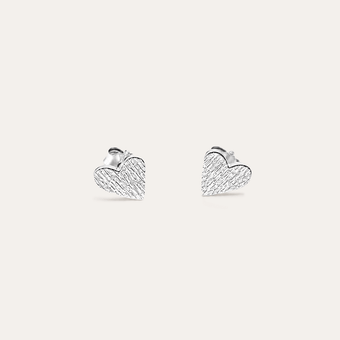 Aros Corazon Rustico Plata 925